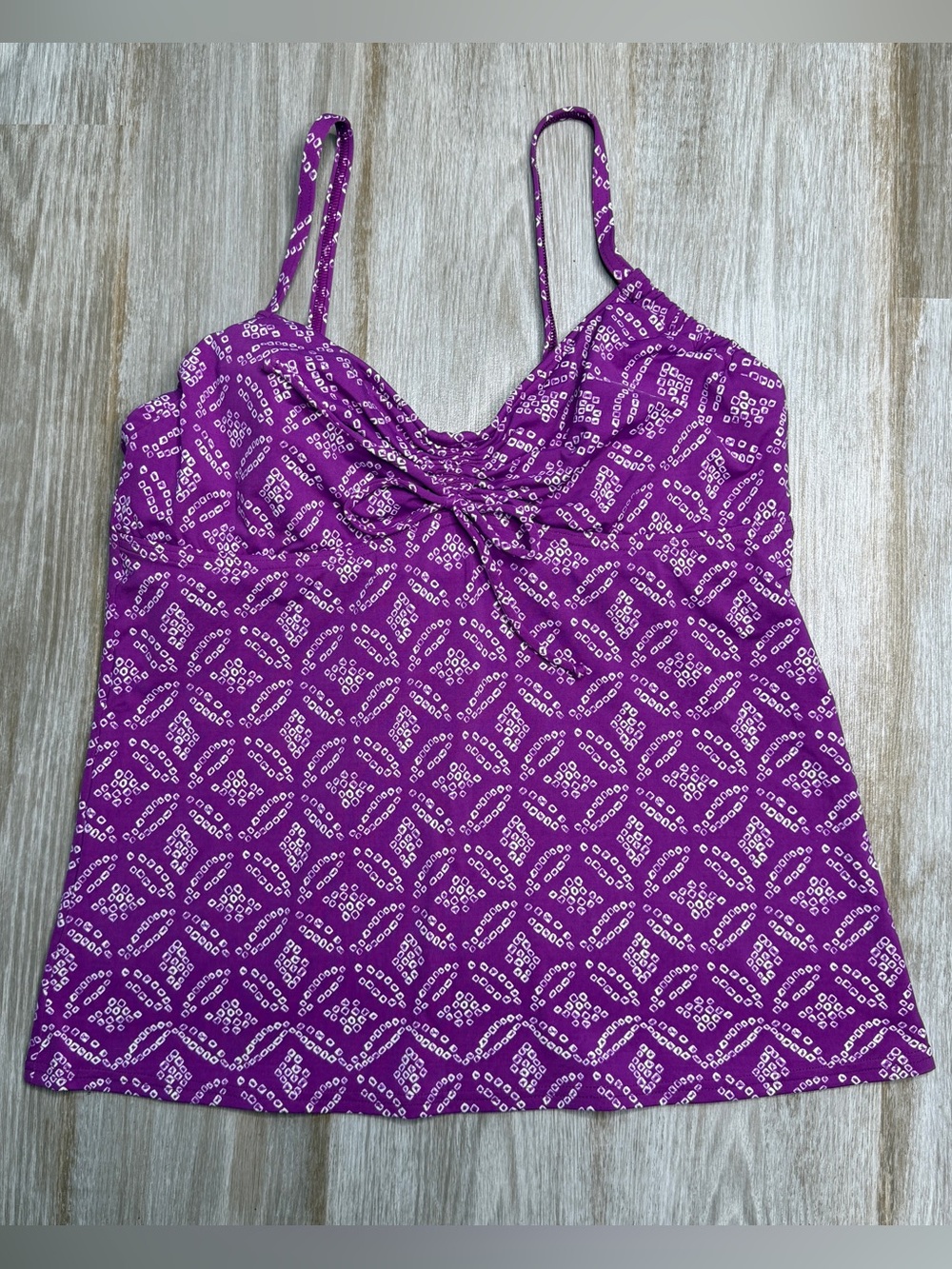 Lands’ End Purple Tankini Swimsuit Top Size 12L